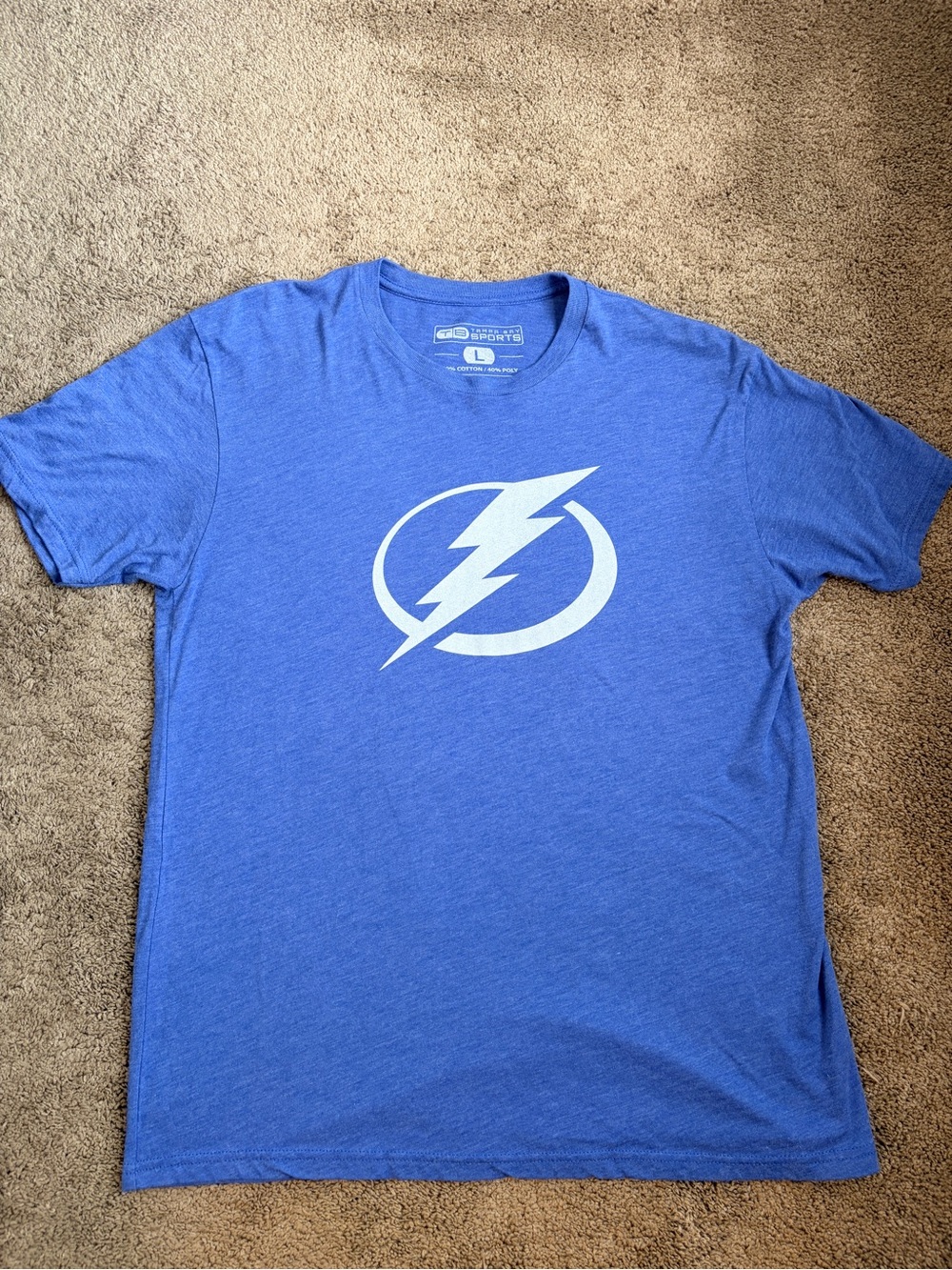 Men's Blue Lightning Logo Tee